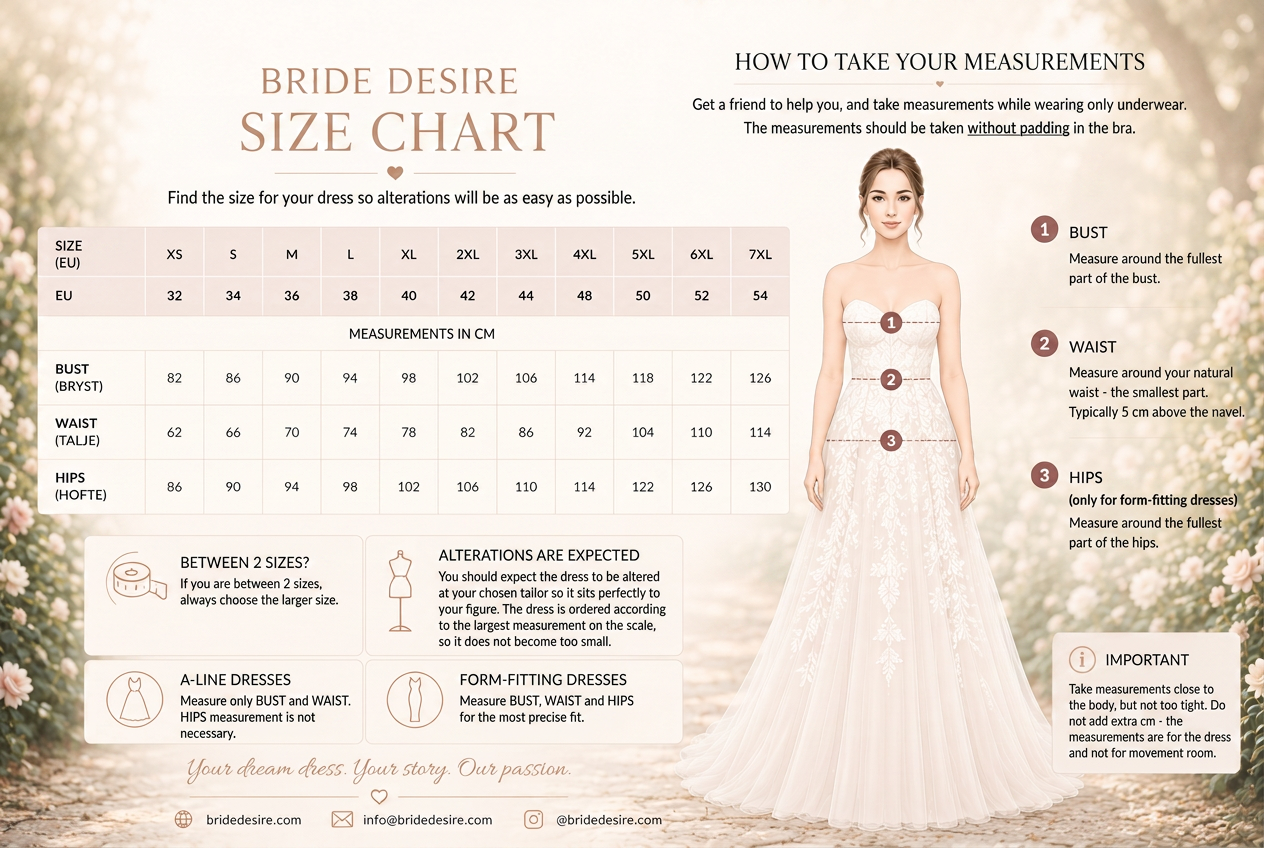 Size Chart — Bride Desire